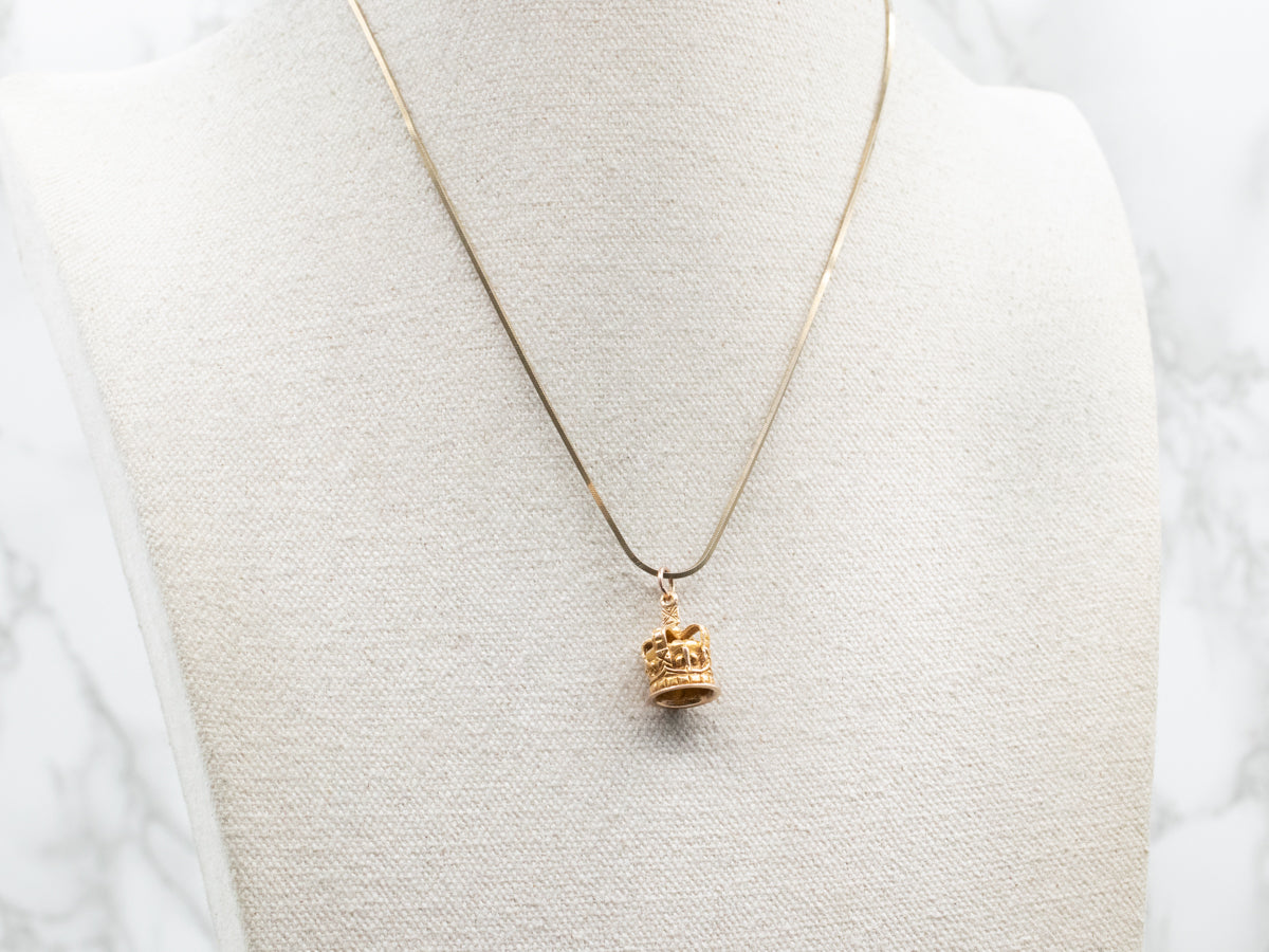 Yellow Gold Crown Charm