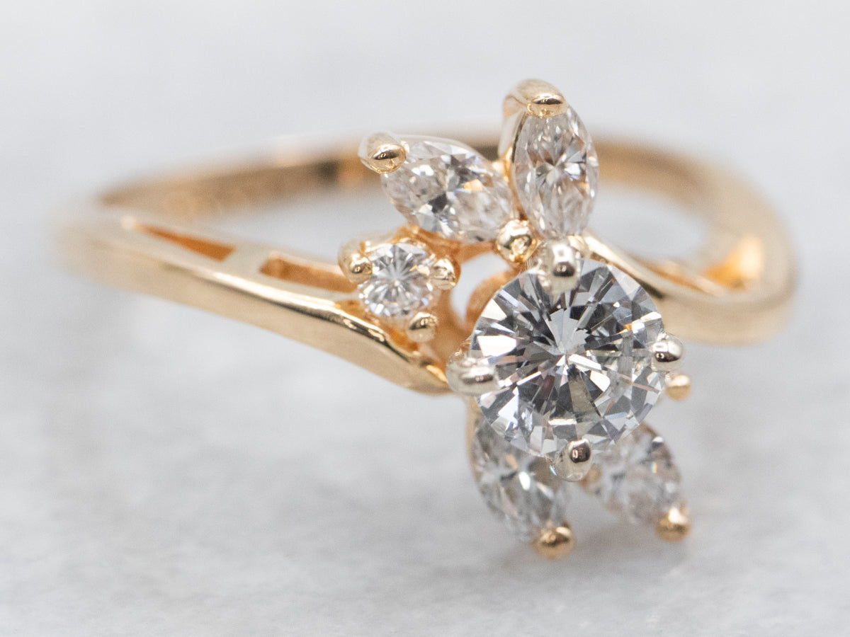 Diamond Bypass Cocktail Ring