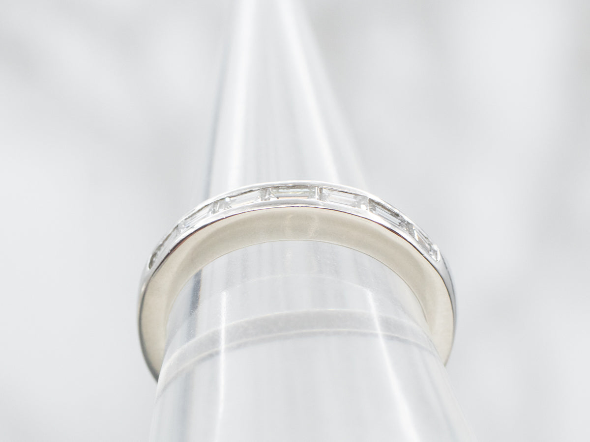 *RESERVED* Platinum Baguette Cut Diamond Band