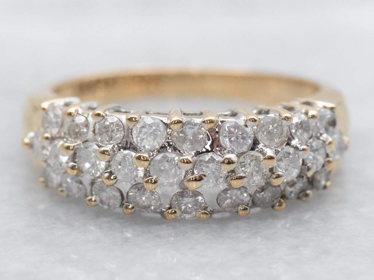 Triple Row Diamond Band