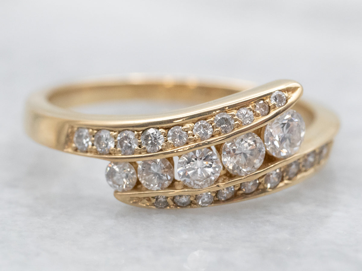Diamond Bypass Gold Band
