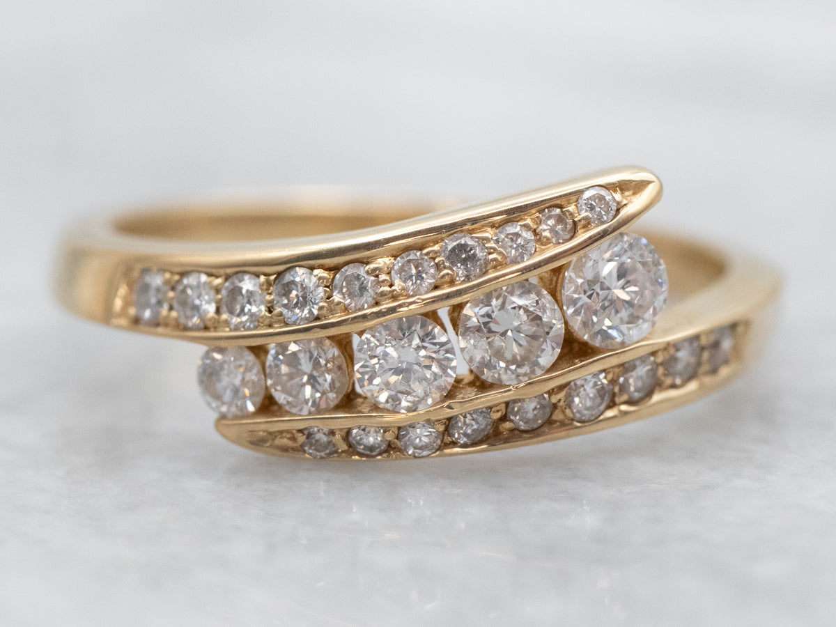 Diamond Bypass Gold Band