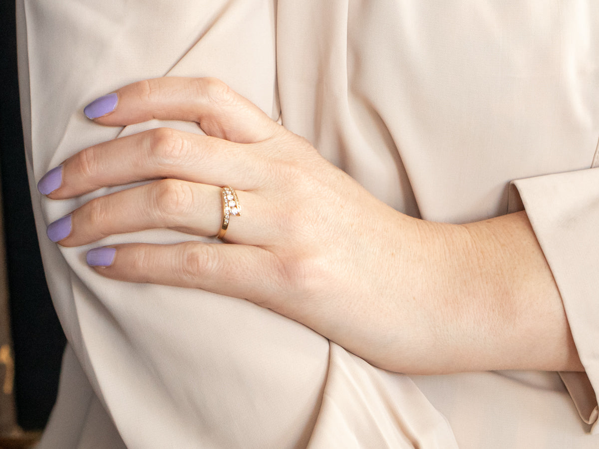 Diamond Bypass Gold Band