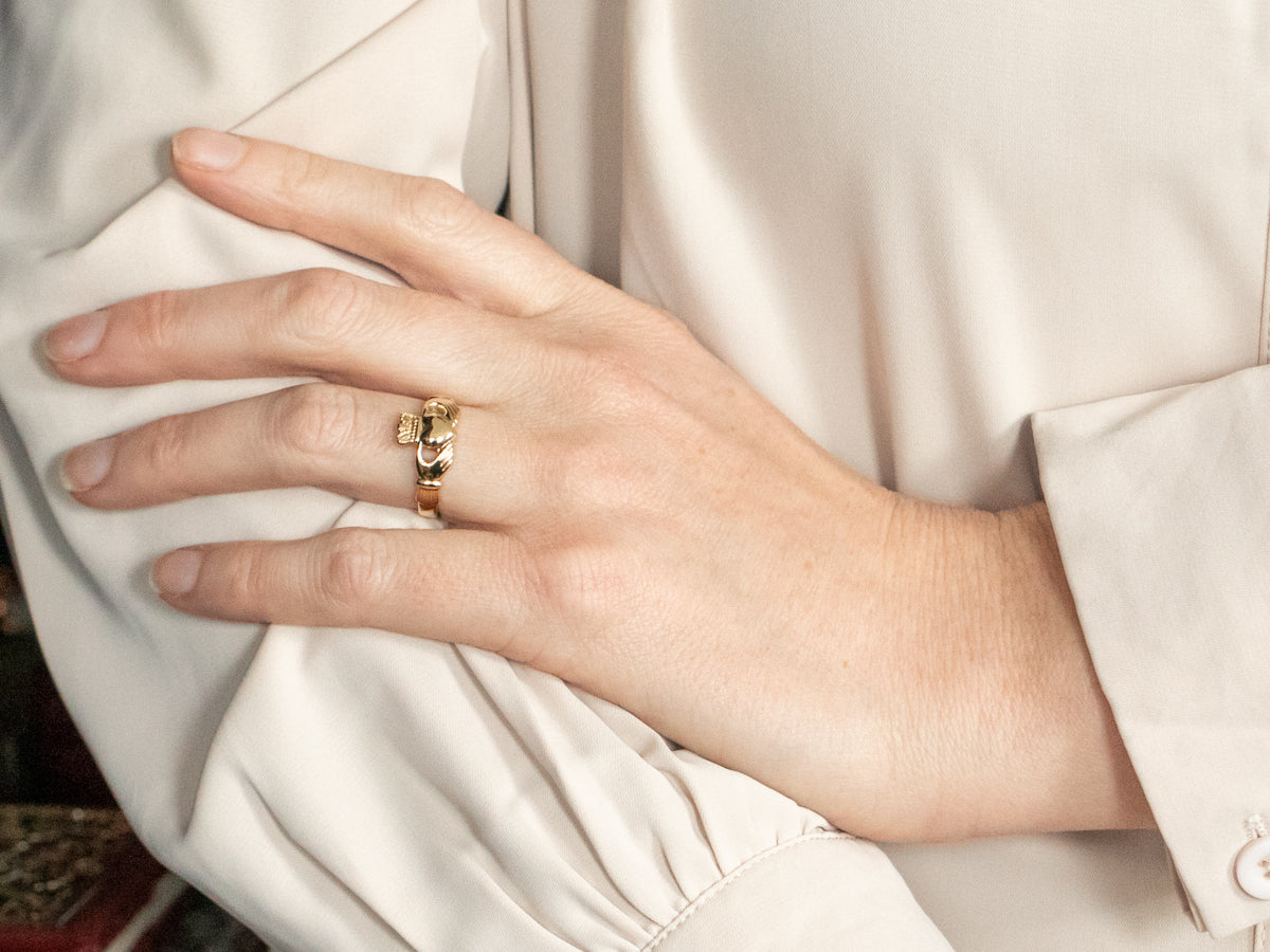 Yellow Gold Claddagh Ring