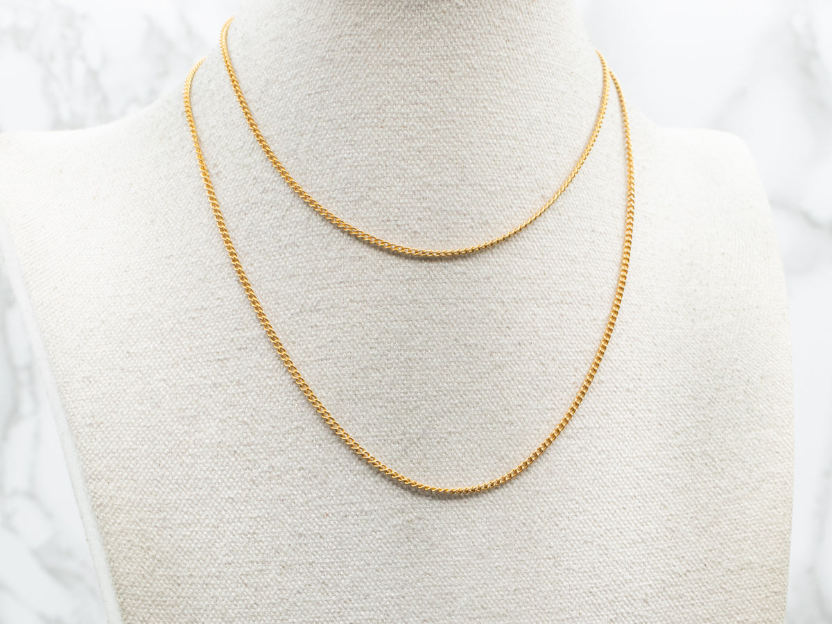 Curb Chain with Spring Ring Clasp