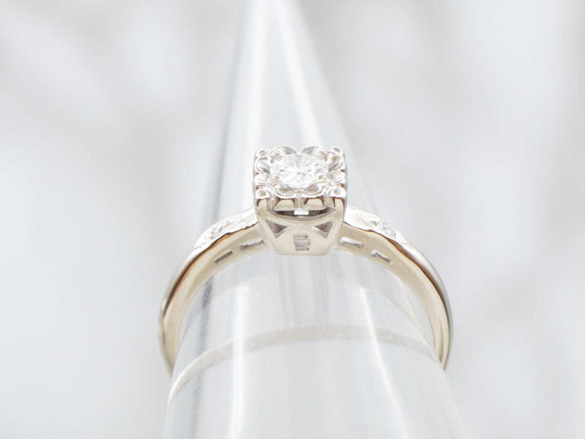Retro-Era Diamond Engagement Ring