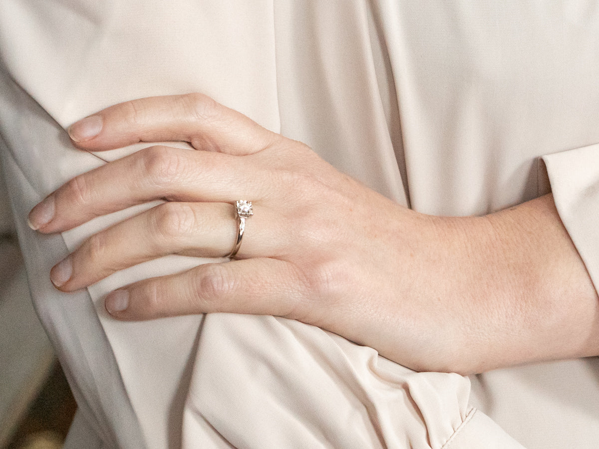 Retro-Era Diamond Engagement Ring