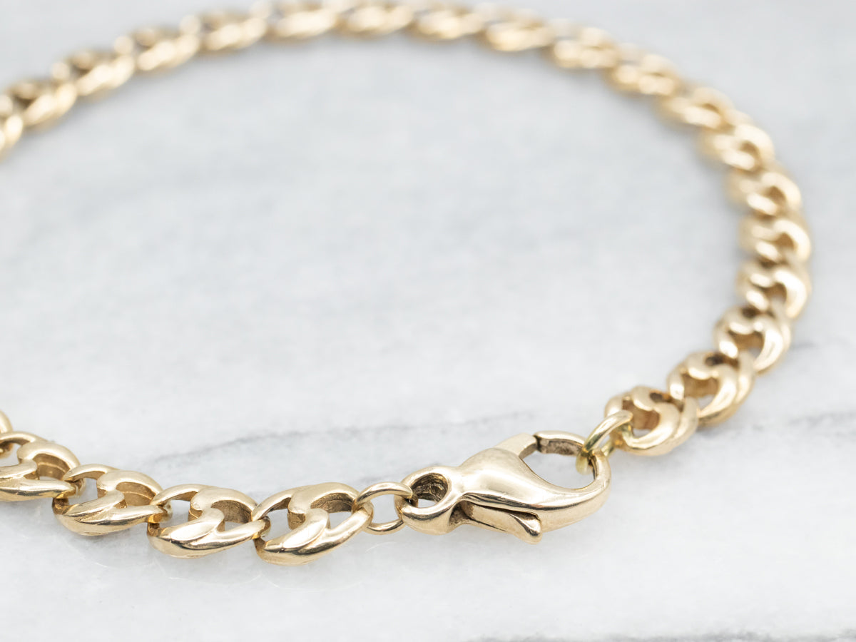 Gold Swirl Link Bracelet