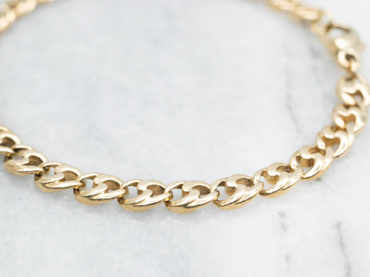 Gold Swirl Link Bracelet