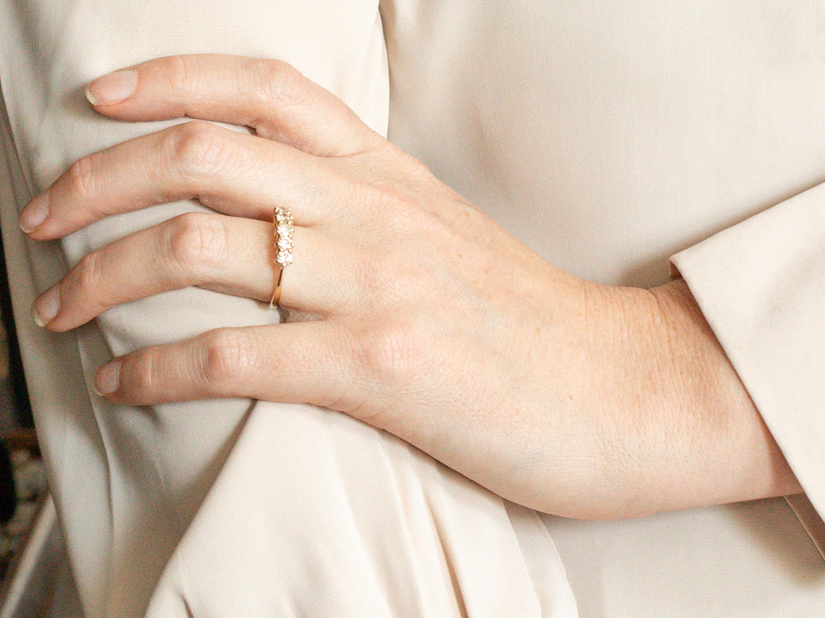 Five Stone Diamond Wedding Band