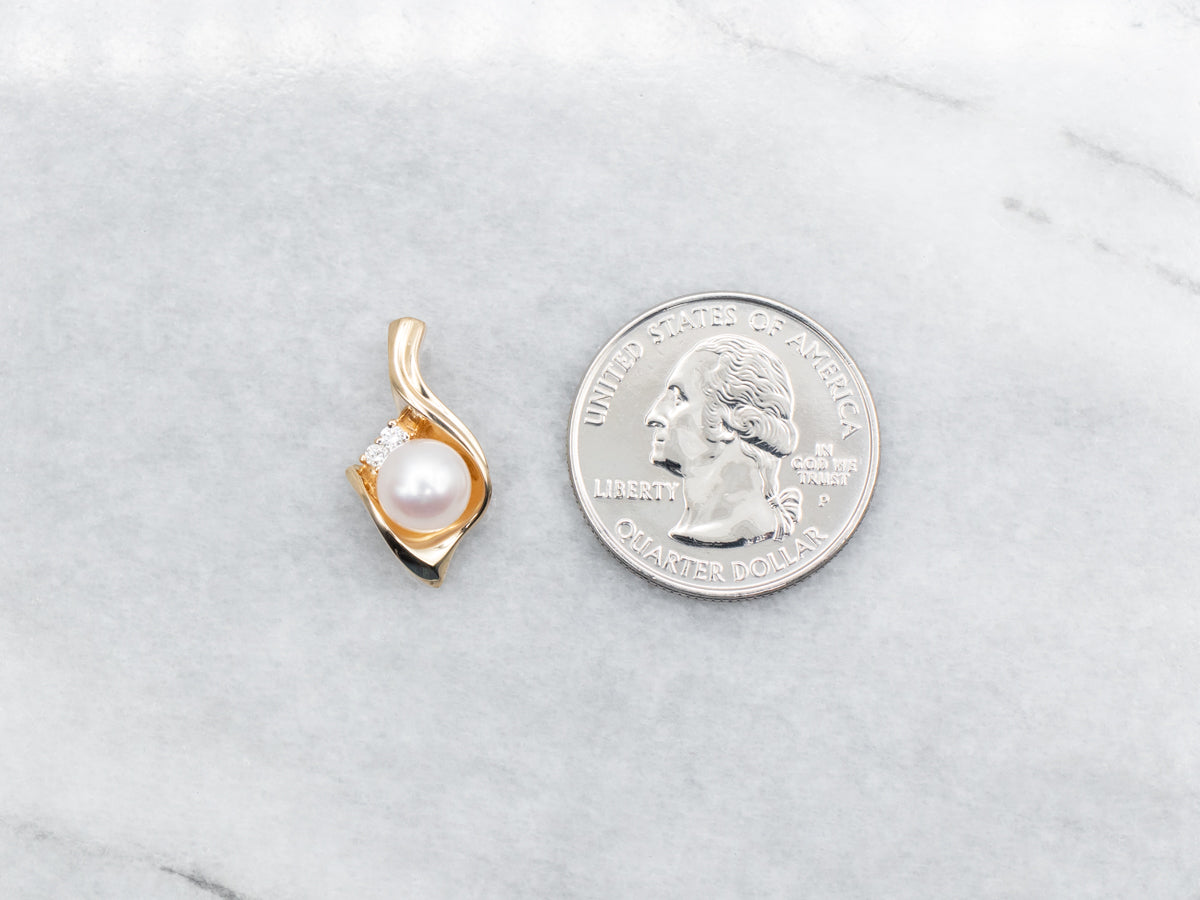 Pearl and Diamond Pendant