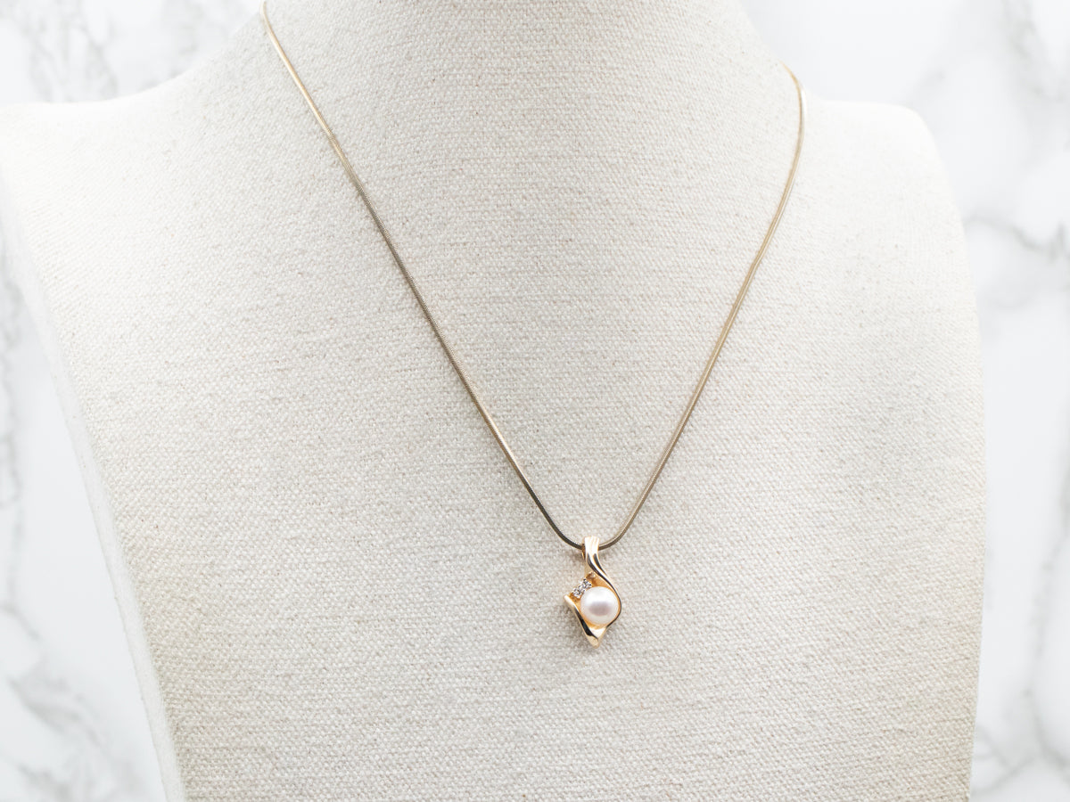 Pearl and Diamond Pendant