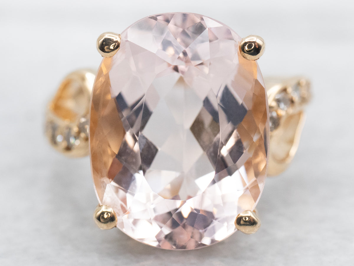Morganite and Diamond Ring