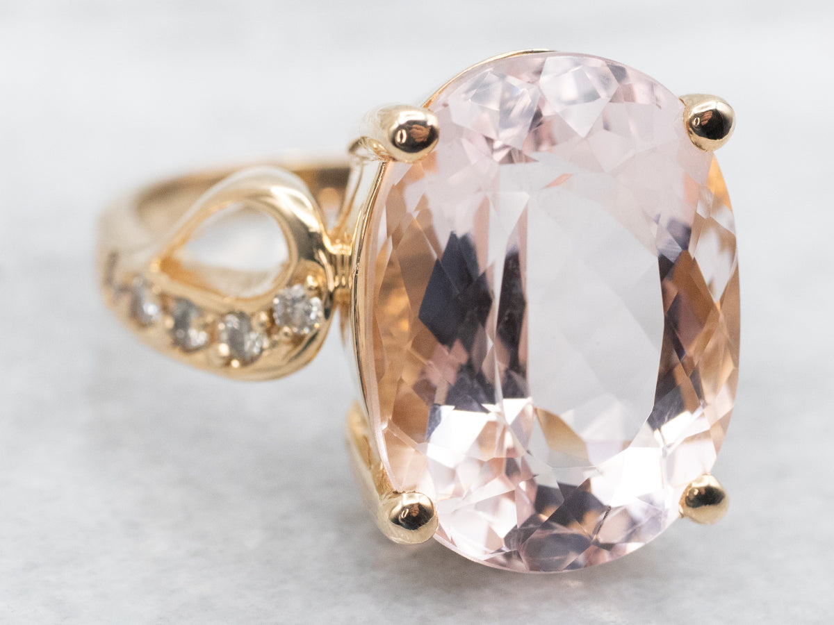 Morganite and Diamond Ring