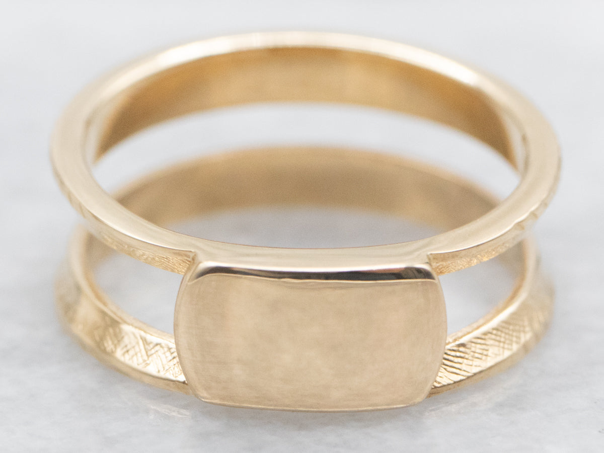 Textured Gold Enhancer Band