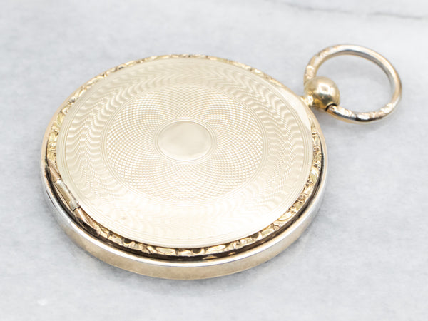 Gold Plated Sterling Silver Large Round Locket - Market Square Jewelers