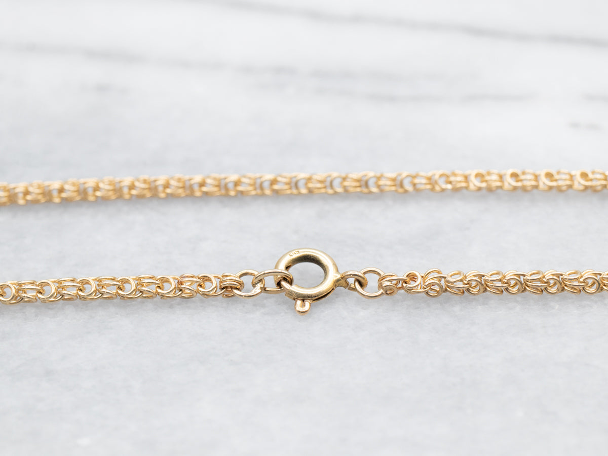 Interlocking Link Chain with Spring Ring Clasp