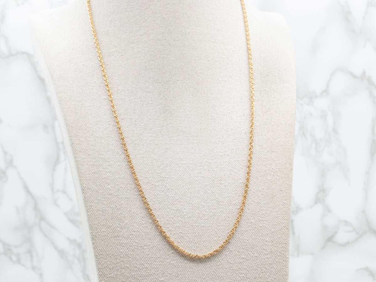 Interlocking Link Chain with Spring Ring Clasp