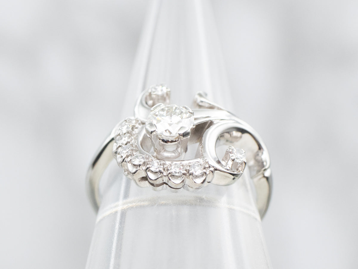 Vintage Jabel Botanical Diamond Cluster Ring