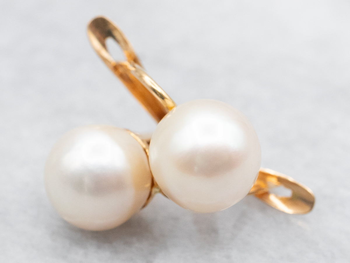 18-Karat Gold and Pearl Drop Earrings