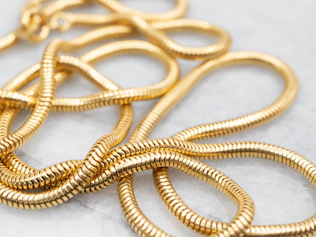 Heavy Snake Chain with Spring Ring Clasp