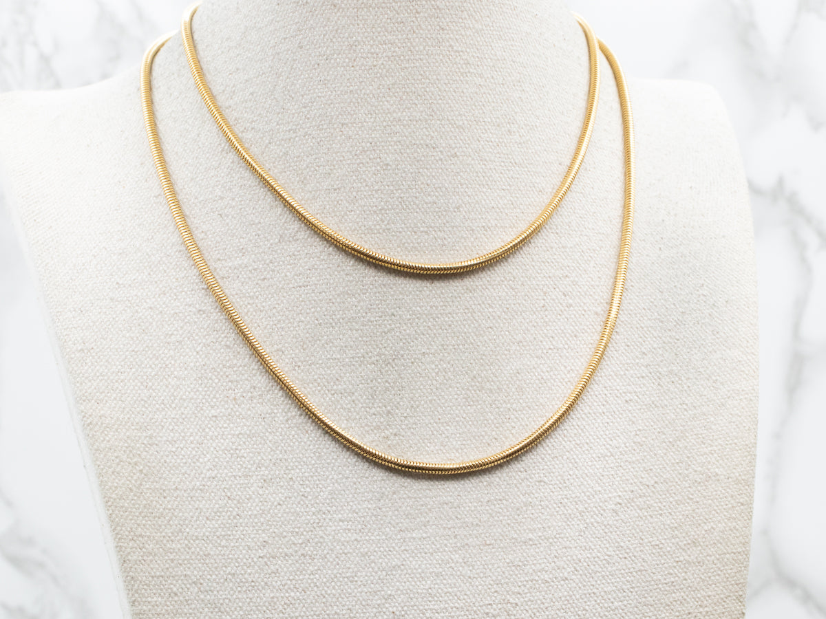 Heavy Snake Chain with Spring Ring Clasp