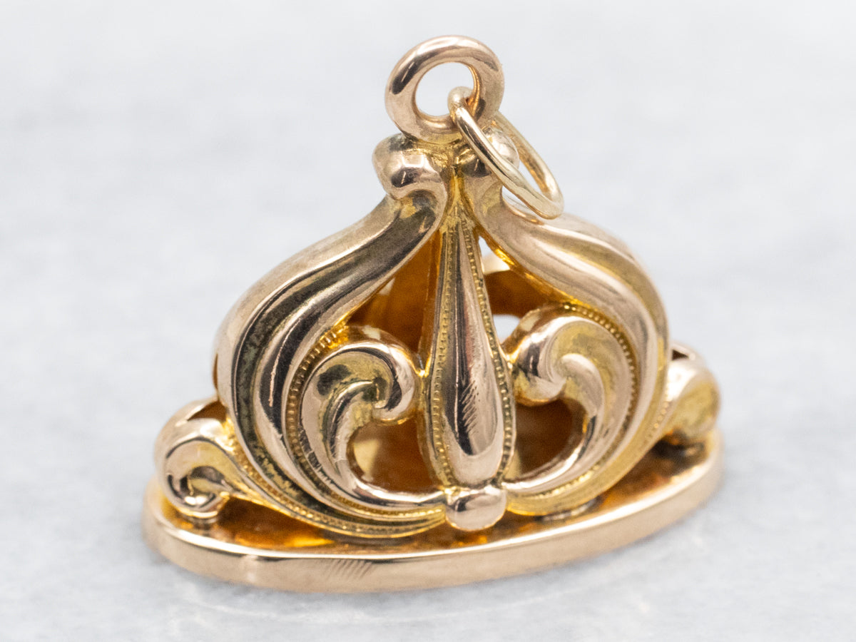 Antique "HB" Monogrammed Gold Fob