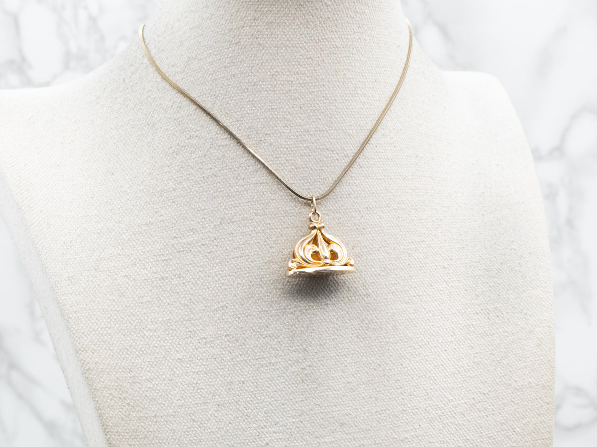 Antique "HB" Monogrammed Gold Fob