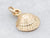 Gold Clam Shell Charm Pendant