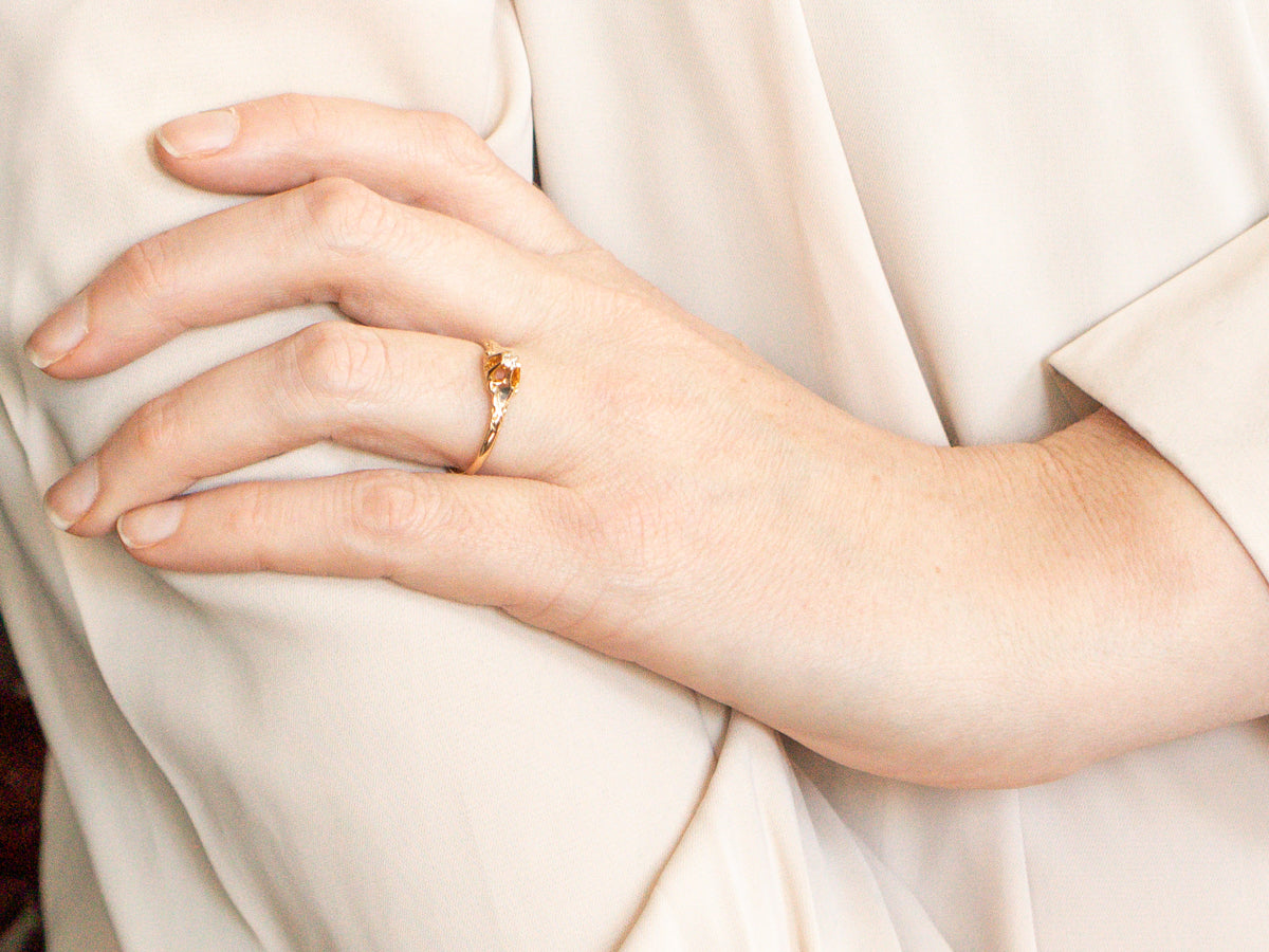 Victorian Old Mine Cut Diamond Solitaire Engagement Ring