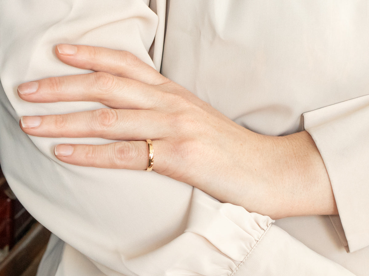 Polished Antique 18-Karat Gold Band