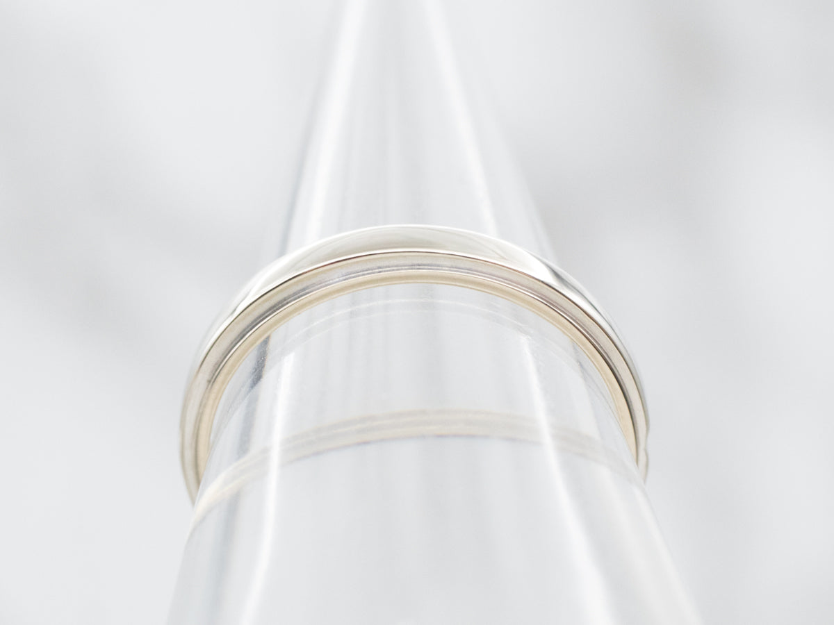 Tapered White Gold Band