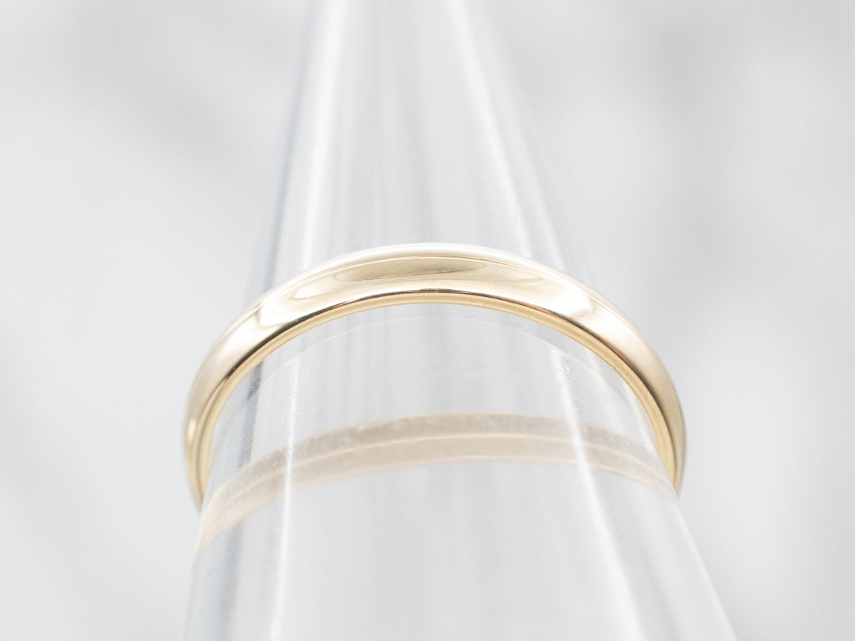 Sleek Angled Gold Stacking Bands