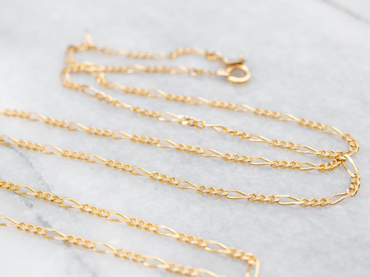 Yellow Gold Figaro Chain