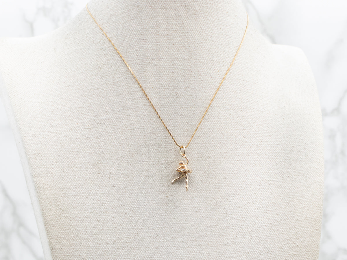 Charm Bailarina en Oro Amarillo