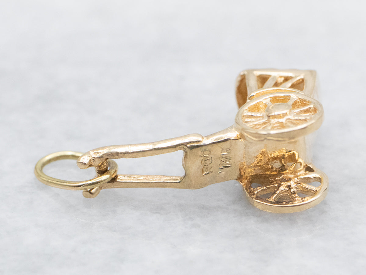 Yellow 14K Gold Rickshaw Charm