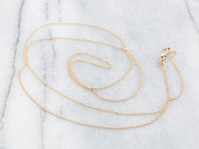 Yellow Gold Rolo Chain with Lobster Clasp