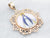 Yellow Gold Painted Porcelain Double Sided Religious Pendant