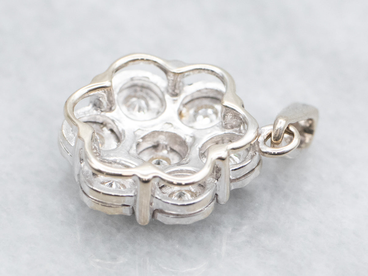 Floral Diamond Cluster Pendant