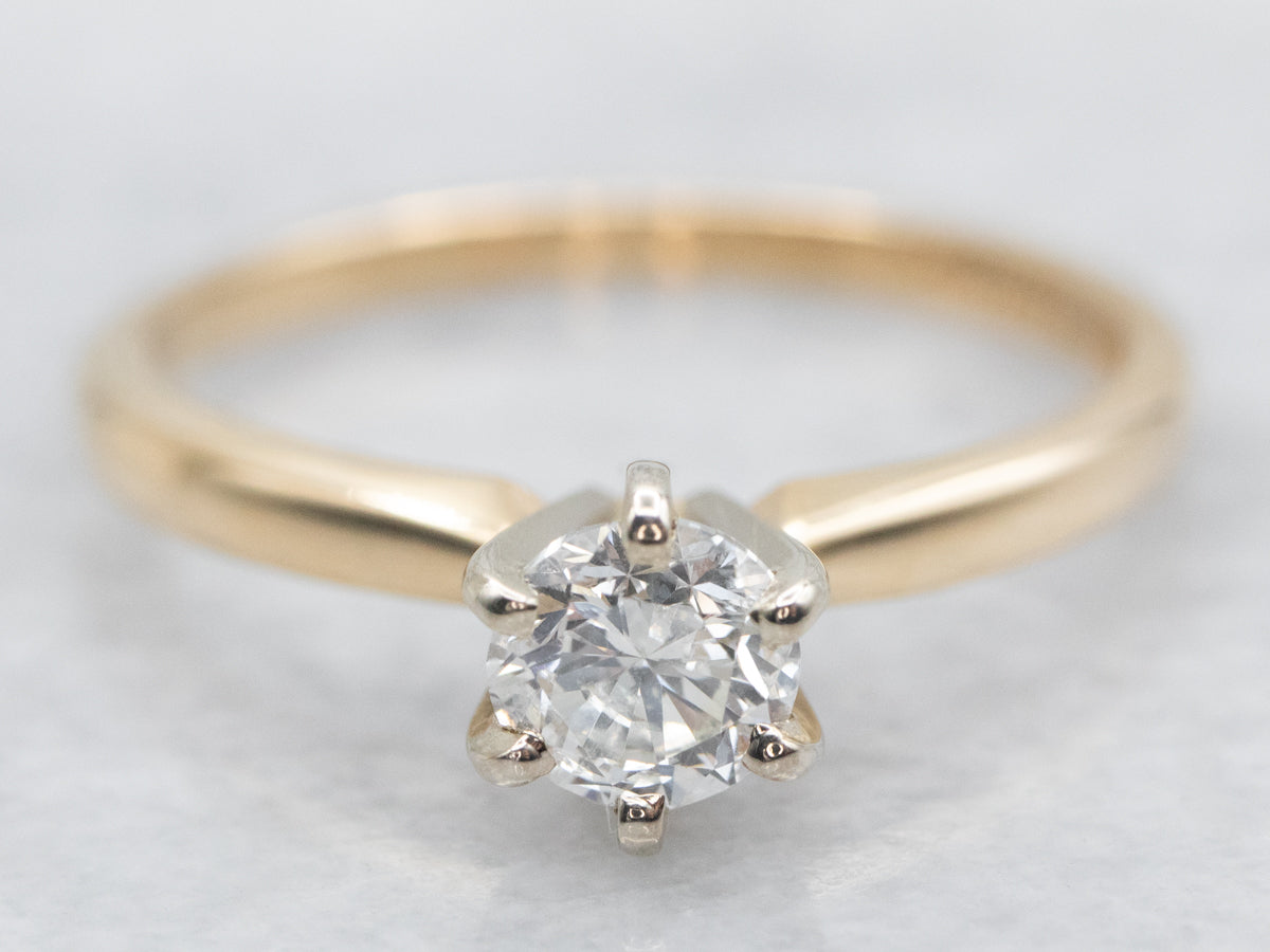 Six Prong Diamond Solitaire Engagement Ring