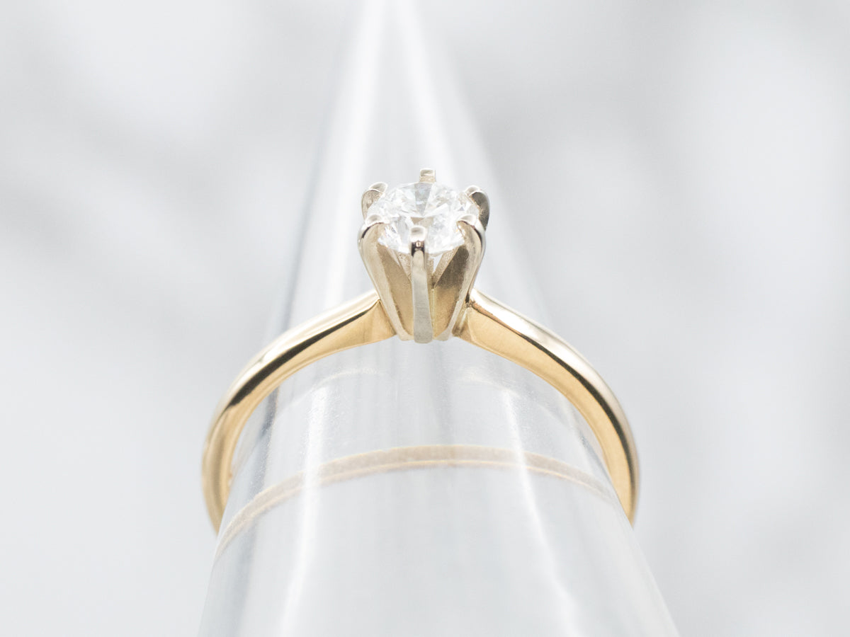 Six Prong Diamond Solitaire Engagement Ring