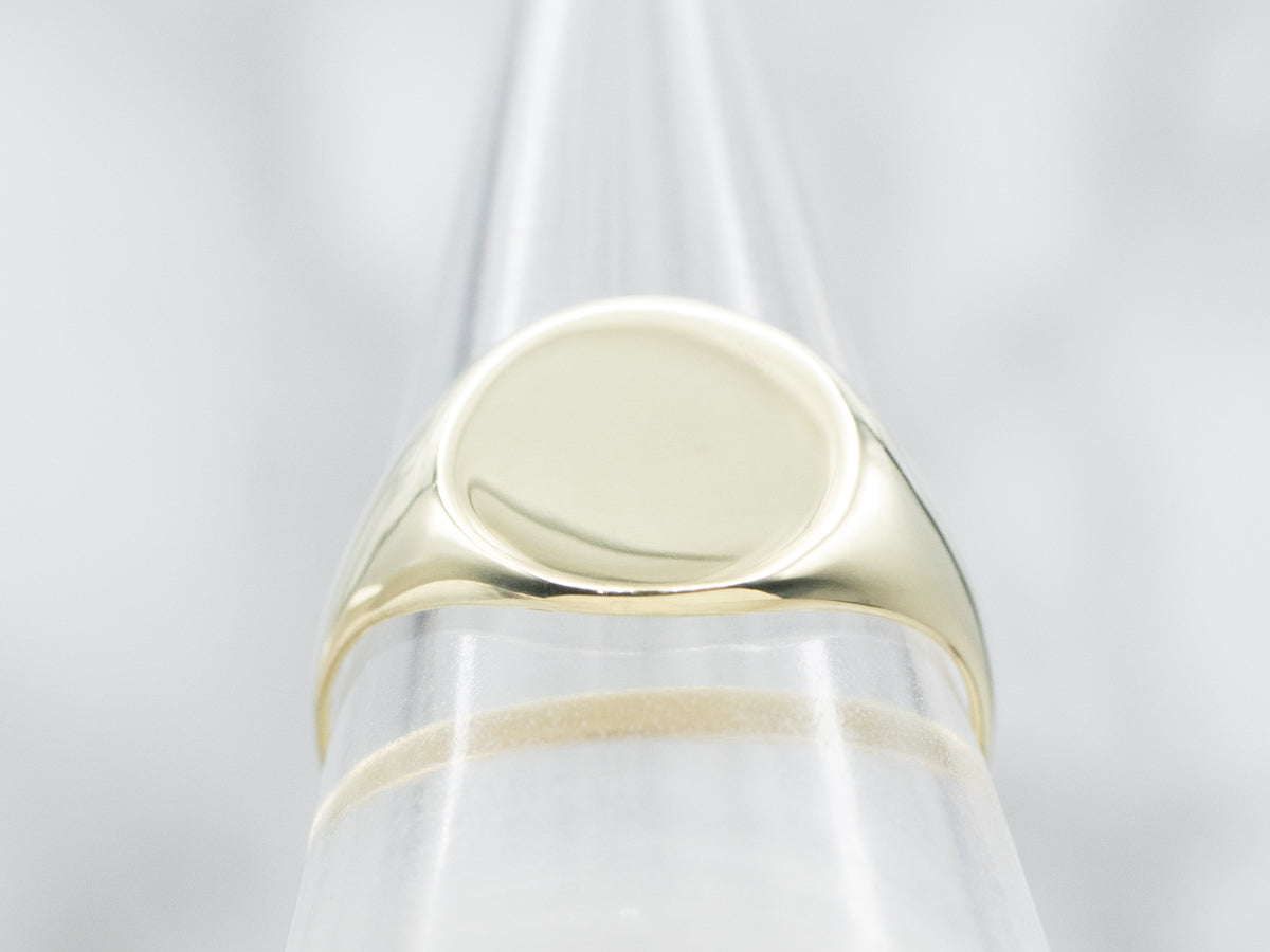 Plain Oval Signet Ring