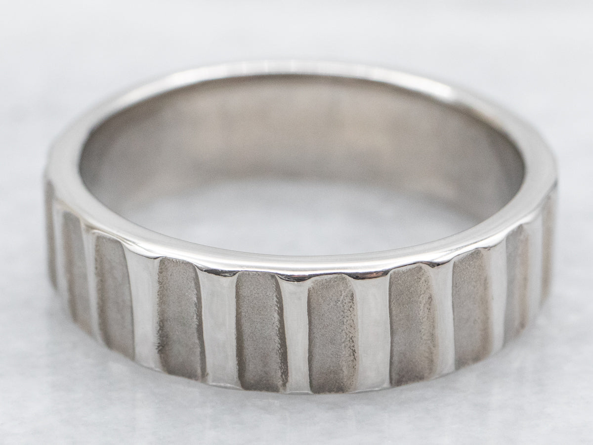 Designer Jane Koplewitz Palladium Pattern Band