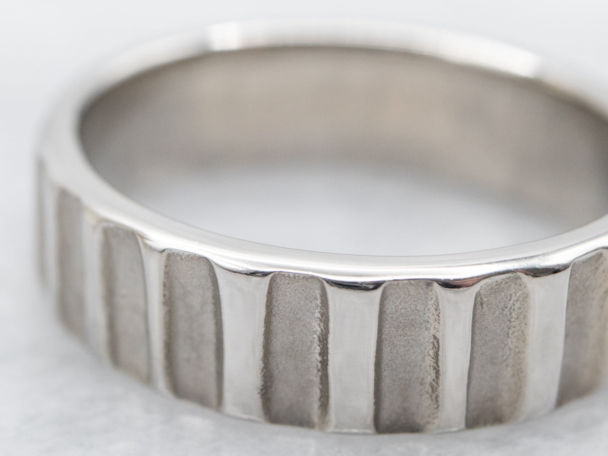 Designer Jane Koplewitz Palladium Pattern Band
