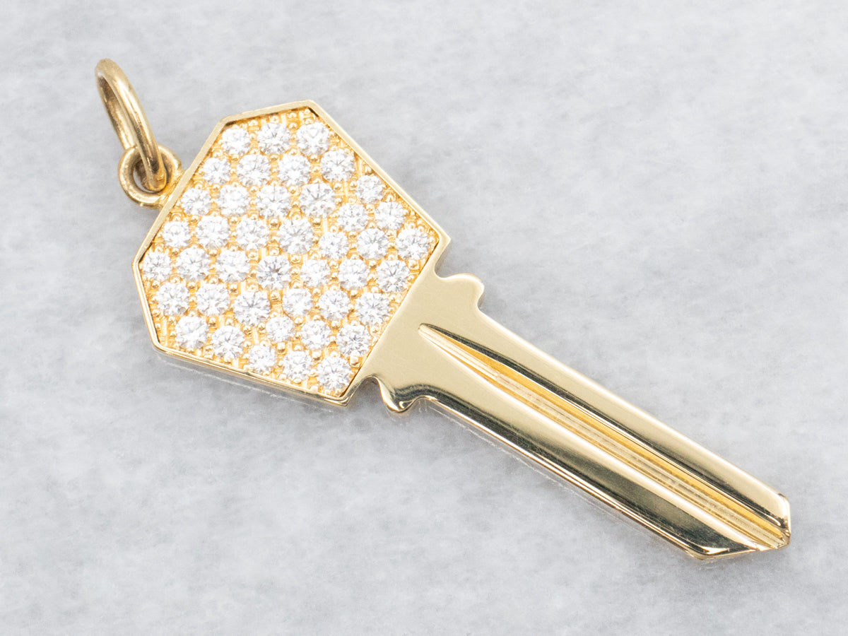 Tiffany and Company Diamond Key Pendant