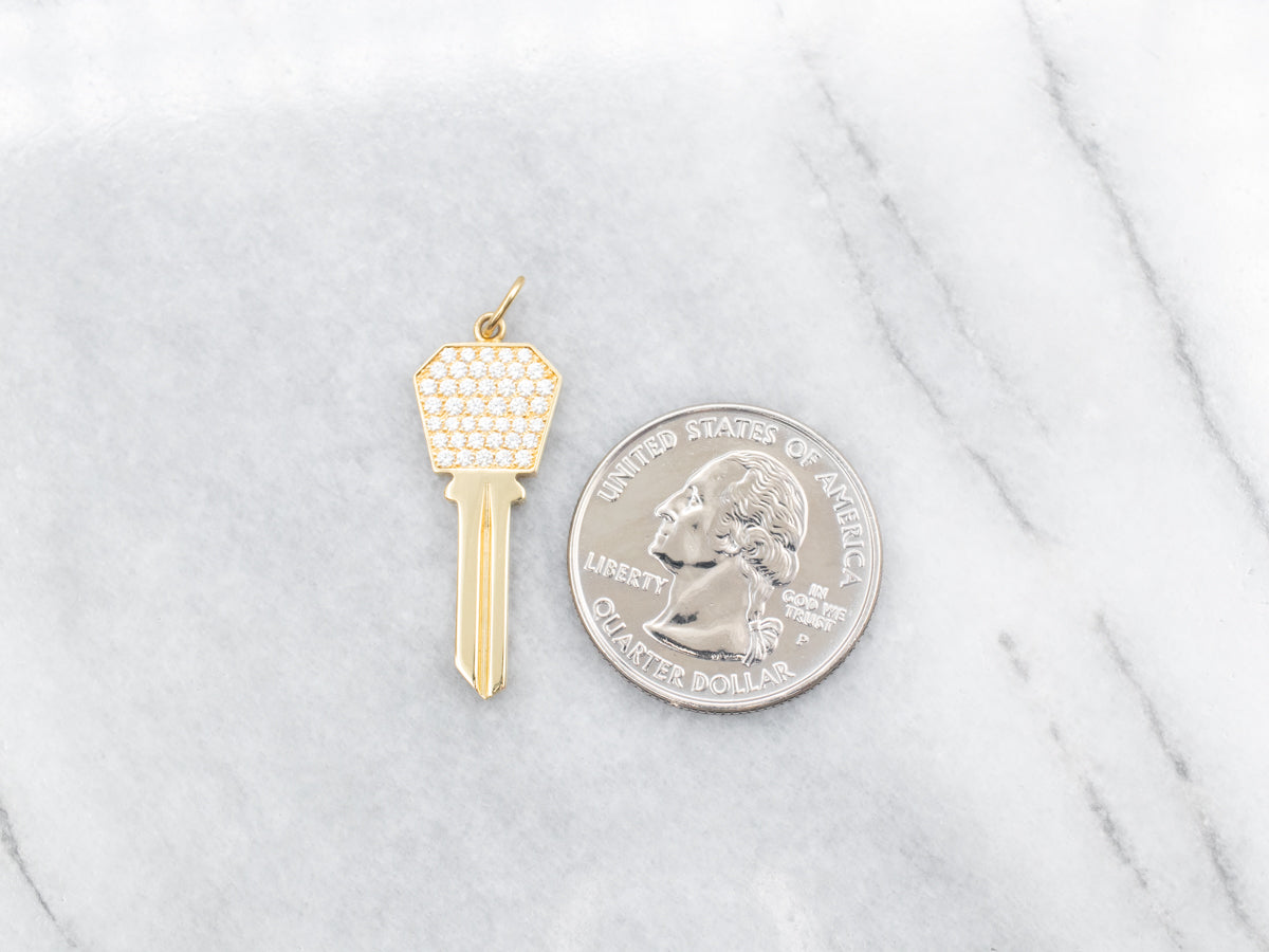 Tiffany and Company Diamond Key Pendant