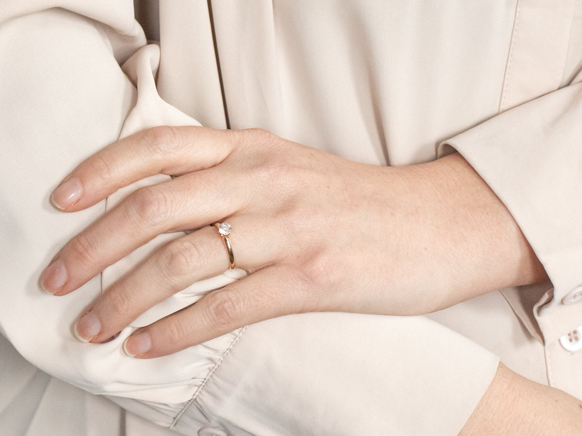 Timeless Diamond Solitaire Engagement Ring