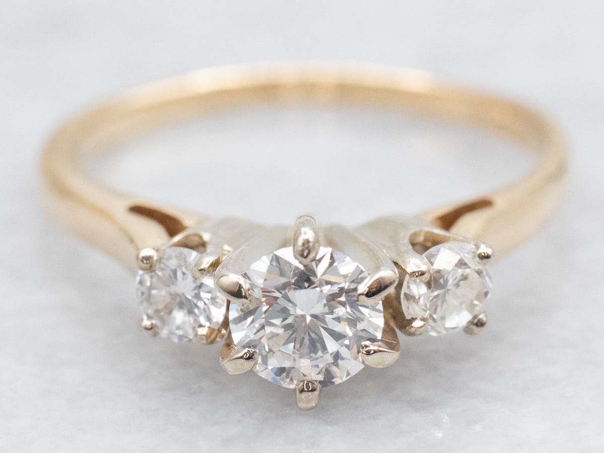 Classic Three Stone Diamond Engagement Ring