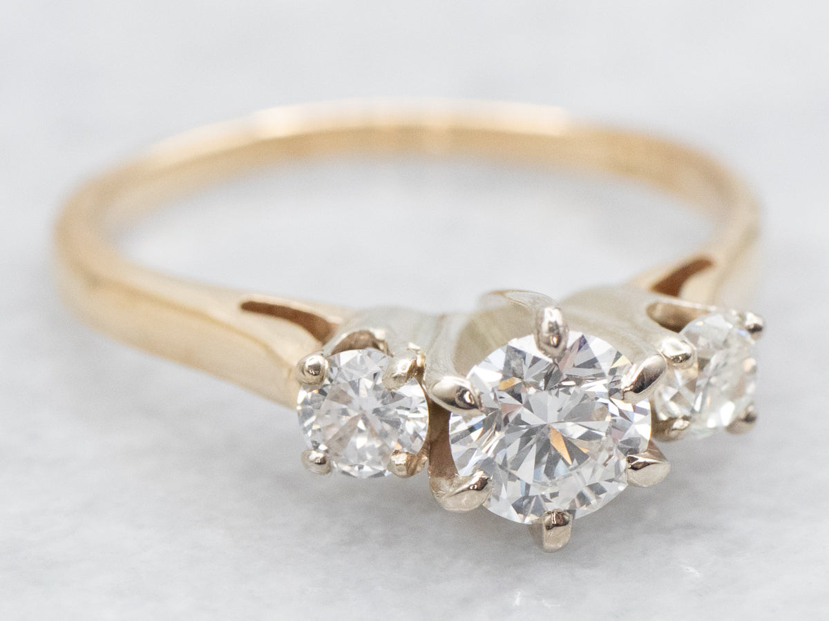 Classic Three Stone Diamond Engagement Ring