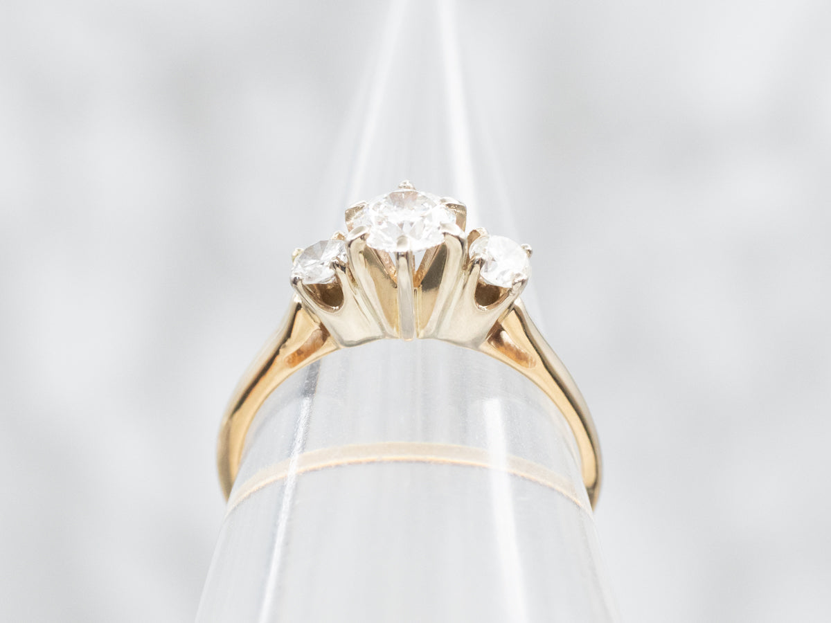 Classic Three Stone Diamond Engagement Ring